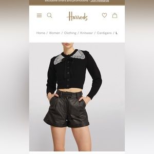 SELF-PORTRAIT
Lace-Trim Cardigan